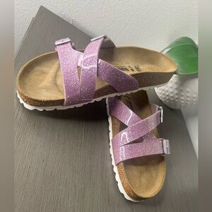 Birkenstock Pink Glitter Sandals